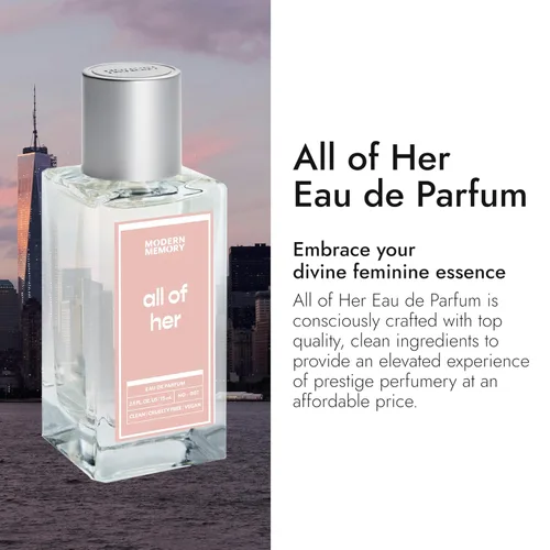Vista 2 de Modern Memory All of Her Eau de Parfum para mujer, 2.5 onzas líquidas, notas de frambuesa roja, jazmín y ámbar