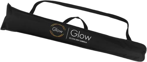 Vista 10 de Glow Easy Lock - Paraguas grande de fibra de vidrio de color plateado profundo (51 pulgadas)