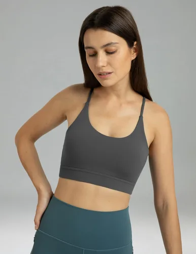 Vista 4 de Colorfulkoala Dreamlux - Sujetadores deportivos con tiras y lazo para mujer, diseño de impacto ligero, para entrenamiento y yoga