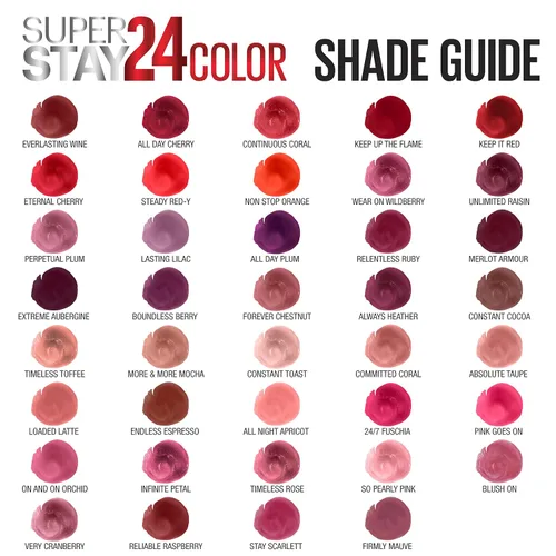 Vista 7 de Maybelline New York Superstay 24, color de labios en 2 pasos, naranja sin parar 210 NARANJA SIN PARAR
