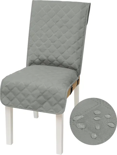 Vista 17 de Yonus Funda impermeable para silla de comedor, funda para silla de oficina, funda resistente al agua para silla de comedor, funda para silla