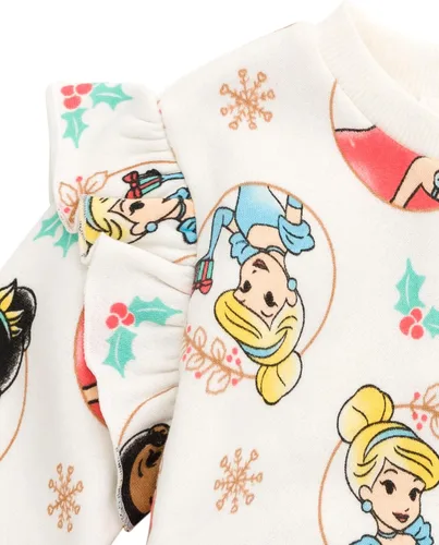 Vista 3 de Disney Conjunto de sudadera de vellón y pantalones deportivos para niñas, tallas de recién nacido a niño grande (recién nacido - 14-16)