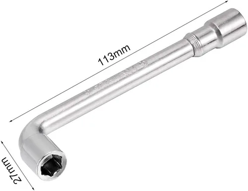 Vista 2 de uxcell Llave hexagonal abierta en forma de L métrica de 0.315 in de 6 puntos