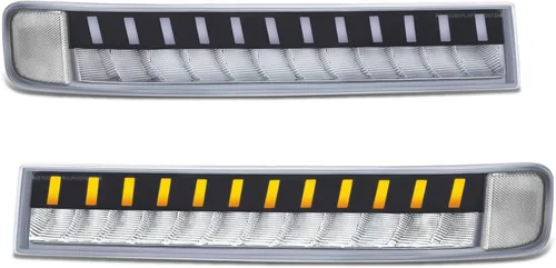 Vista 9 de DNA MOTORING Par de luces de señal de giro LED DRL de arranque secuencial para parachoques Compatible con Chevy GMC Express Savana 1500 03-14