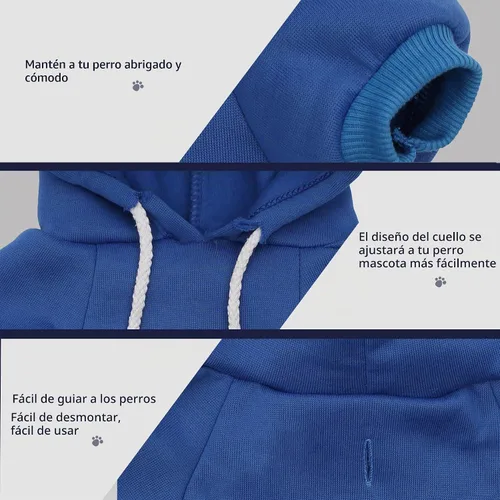 Vista 5 de Paiaite Sudadera Negra con Capucha para Perro Chihuahua: Mantén a Tu Cachorro Abrigado y Elegante con una Sudadera Estampada 'The Dog Face', Ropa