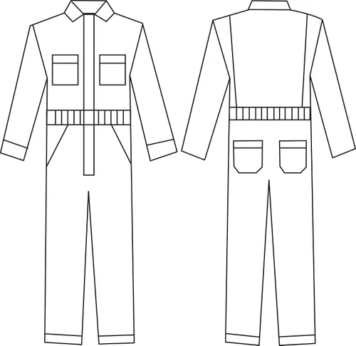 Vista 6 de ACTIVE UNIFORMS Overol de manga larga para hombre