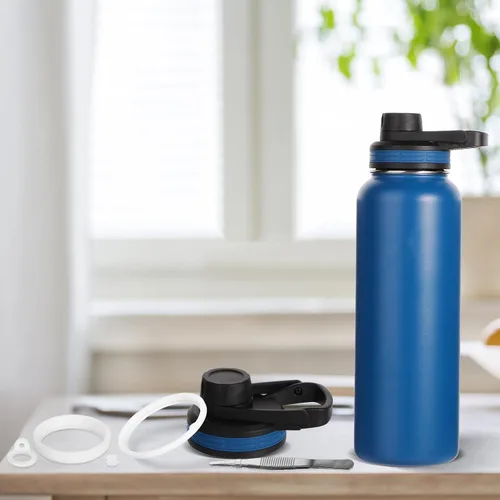 Vista 7 de Paquete de 8 piezas de junta de sellado de botella de repuesto para botella de agua Thermoflask de acero inoxidable aislada de 40 onzas, con 1