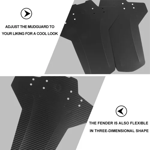 Vista 8 de VANZACK 2 unids 3d fibra de carbono se accesorios moto barro bicicleta rueda trasera bicicleta bicicleta guardabarros guardabarros