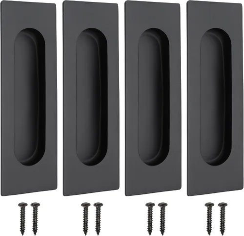 Vista 8 de CozyTower Tiradores empotrados de 4.72 pulgadas para puerta de armario, armario de cocina, manija de puerta corrediza pequeña, herrajes Acero