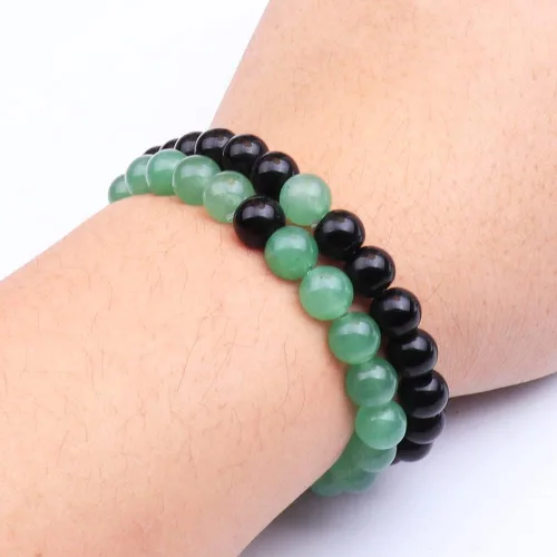 Vista 5 de KSQS - Pulseras para pareja de larga distancia (con cuentas de 516 de pulgada) para Navidad, cumpleaños, San Valentín