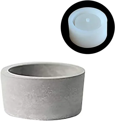 Vista 3 de Modelo de silicona para macetas de hormigón, modelo concreto de planta suculenta de bricolaje, molde de maceta de hormigón