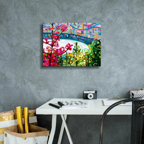 Vista 6 de Epic Graffiti 'Salmon Ridge' de Mandy Budan, arte de pared en lienzo, 16 x 12 pulgadas