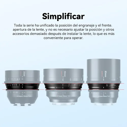 Vista 6 de 7artisans Lente Cine de gran apertura T2.0 de 1.378 in compatible con montura Sony E