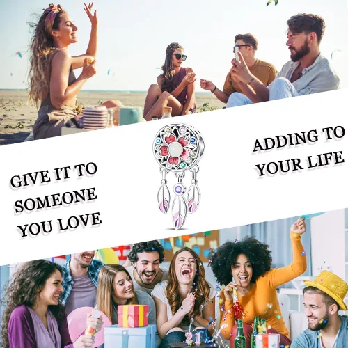 Vista 160 de LNQOBU Happy Life - Colgante para pulseras de abalorios, plata de ley 925 para mujer (con un espaciador de cuentas)