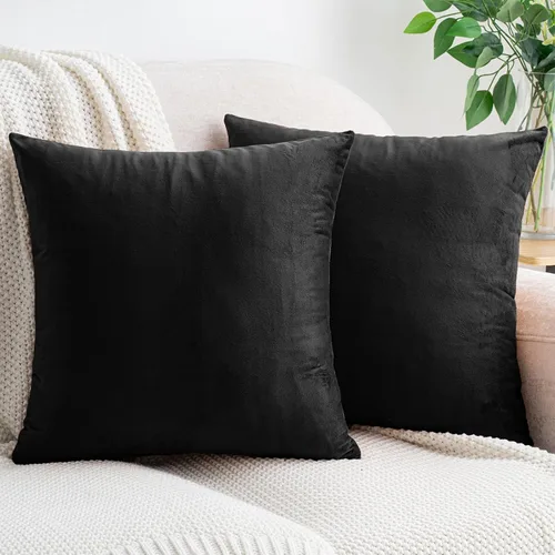 Vista 33 de HWY 50 fundas de almohada decorativas de terciopelo sólido para sofá, sala de estar., Terciopelo, gris, 20x20 pulgadas