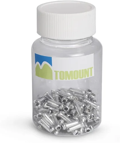 Vista 4 de TOMOUNT 100 x Bicicleta Bicicleta Shifter Cable Puntas Tapones Terminal Crimp Plata