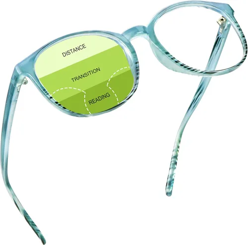 Vista 13 de YEIN Gafas presbípicas multifocales progresivas, gafas de sol grises fotocrómicas