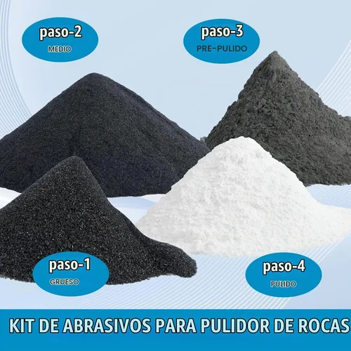 Vista 8 de Rock Tumbler - Juego de recambio de grano y pulido, 4 pasos, 3