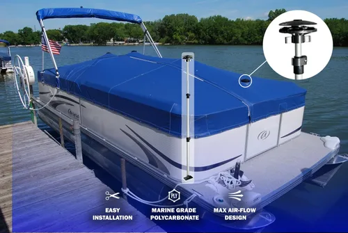 Vista 5 de Ventilación de Barco II - Negro - 4.5" An x 4.5" Pr x 2.5" Al - Instalación Rápida y Fácil