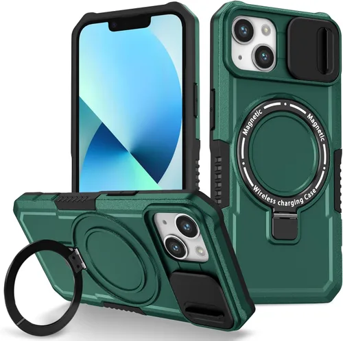 Vista 151 de Funda magnética para iPhone 11, soporte de anillo con ventana corrediza, funda protectora mate a prueba de golpes para iPhone 11 6.1, fundas