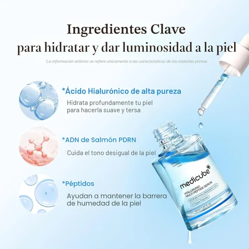 Vista 3 de medicube Suero de Péptidos Múltiples Hialurónicos PDRN para un Rostro Luminoso y Calmante Suero Facial Radiante Hidratante y Ligero para Todo Tipo