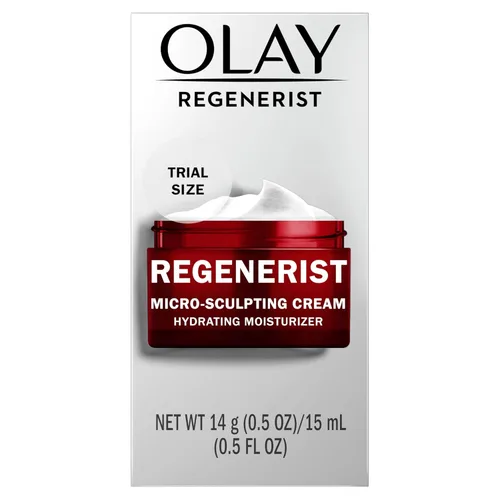 Vista 10 de Olay Crema Hidratante Facial, Crema Micro-Esculpidora Regenerist para Mujeres, Tamaño de Prueba - Hidratación Instantánea, Anti-Envejecimiento