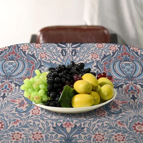 Vista 184 de Mantel Floral Retro de Pájaros, Diseño Original Bohemio William Morris Estampado Cubierta de Mesa para Hogar Picnic Fiesta Comedor Cocina William