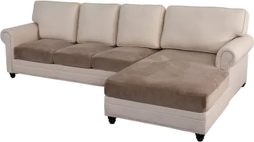 Vista 35 de Funda de sofá seccional de 3 piezas para sofá seccional en forma de L, protector elástico de muebles para sofá seccional izquierdo o derecho