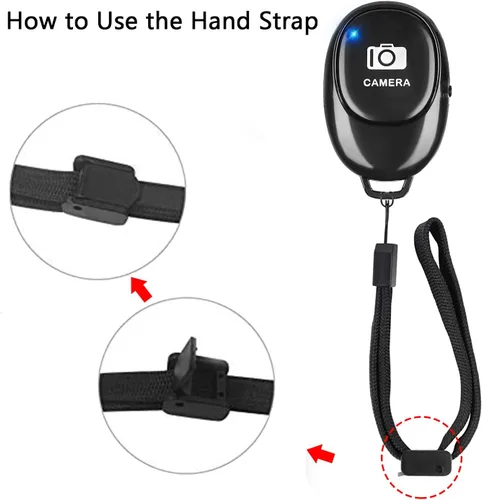 Vista 6 de Control remoto para cámara de teléfono (paquete de 2) para fotos y videos, cámara inalámbrica con disparador remoto compatible con iPhone/teléfono