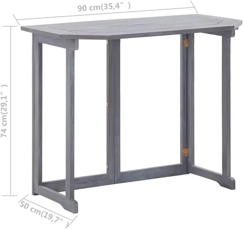 Vista 2 de Mesa plegable para balcón, mesa de patio, mesa auxiliar, mesa de comedor al aire libre, mesa de patio al aire libre, mesas de jardín