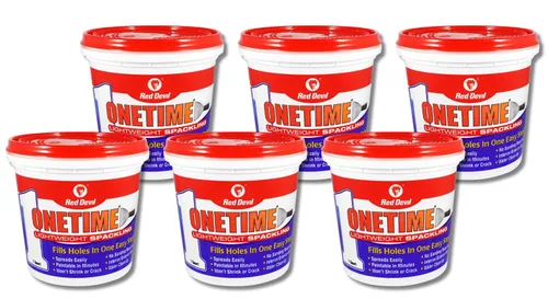 Vista 17 de Red Devil 0541 ONETIME Spackle ligero para reparación de paredes, masilla para agujeros en paneles de yeso, 1 galón, blanco, fabricado en EE. UU