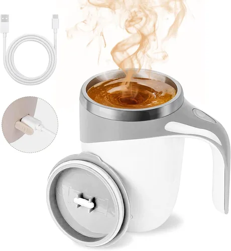 Vista 9 de Taza de café de agitación magnética automática, taza de café de agitación magnética rotativa para el hogar, la oficina, la mezcla de viaje, taza