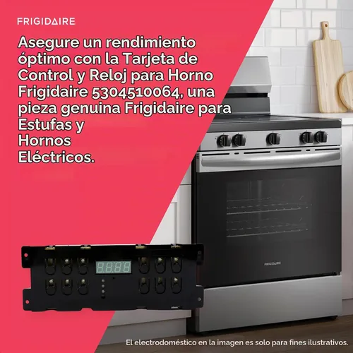 Vista 4 de Frigidaire 5304510064 Tablero de control de horno y reloj para estufas y estufas eléctricas, color negro