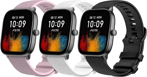 Vista 10 de Correa TiMOVO compatible con Amazfit GTS 4/3/2 Mini/GTR Mini/Bip 3/3 Pro Negro