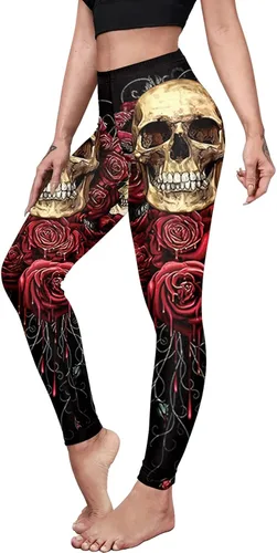 Vista 4 de Pantalones de impresión digital para mujer, mallas elásticas en el tobillo