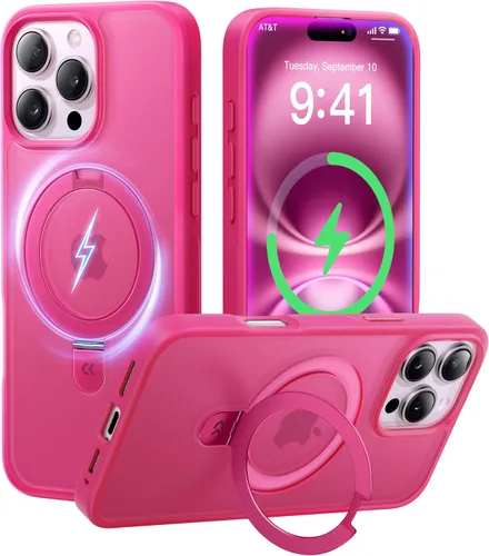 Vista 69 de CASEKOO - Funda diseñada para iPhone 14 Pro con soporte magnético invisible [protección contra caídas de grado militar] [compatible con MagSafe]