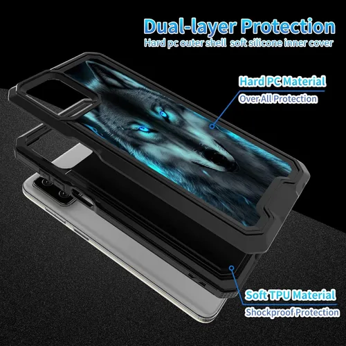 Vista 2 de Funda protectora para Motorola Moto G Power 2023 5G, carcasa protectora resistente de doble capa, funda de absorción de impactos premium para Moto G