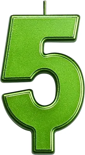 Vista 267 de DERVENTA Vela Grande de Cumpleaños Número 3D Verde Luminoso de 3.7 Pulgadas Celebración de Fiesta Aniversario Decoración Adorno para Pastel 1 Pieza