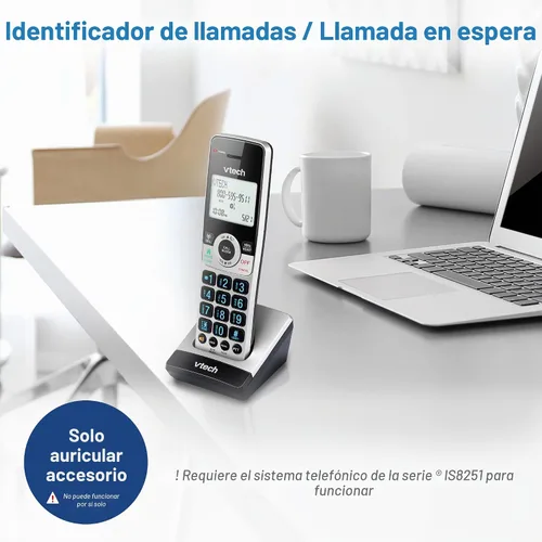 Vista 9 de VTech IS8201 Auricular Adicional para la Serie de Teléfonos Inalámbricos de Grado Comercial IS8251, Perfecto para Oficina en Casa, Bloqueo