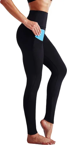 Vista 5 de NELEUS Leggings de entrenamiento para correr de cintura alta para yoga con bolsillos