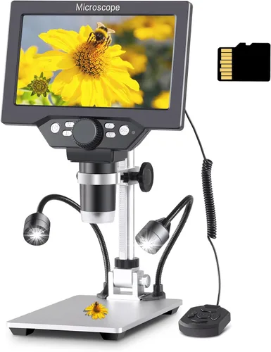 Vista 12 de Koolertron - Microscopio digital LCD de 7 pulgadas, cámara USB 1080P