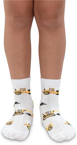 Vista 5 de Jefferies Socks Paquete de 6 pares de calcetines con patrón de construcción de granja para niños