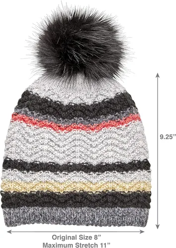 Vista 7 de Women's Recycled Slouchy Knit Hat with Pom