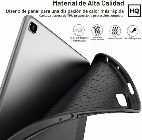 Vista 7 de ZtotopCases Funda para Galaxy Tab S6 Lite de 10.4 pulgadas 2024/2022/2020 con soporte para bolígrafo, función de encendido y apagado automático Negro