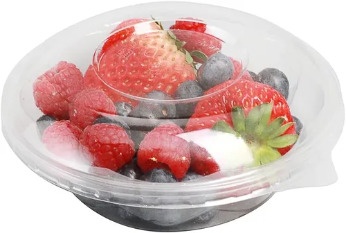 Vista 2 de Restaurantware Solo tapas: tapas Thermo Tek para ensaladeras desechables de 8 – 12 – 16 onzas, 50 tapas redondas para cuencos de delicatessen – Los