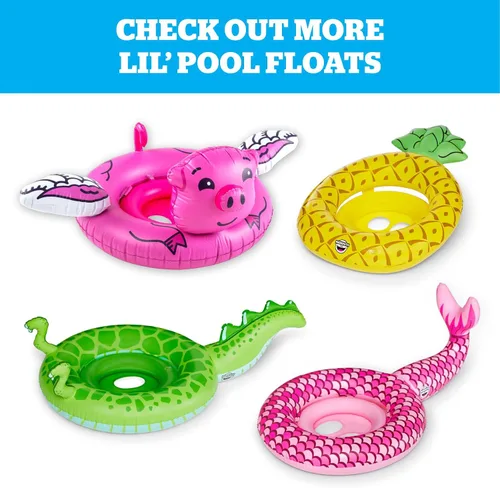 Vista 5 de BigMouth Inc Lil' Flotador de agua con protección solar superior, flotadores de piscina cubiertos para bebés, bebés y niños de 1 a 3 años nadadores