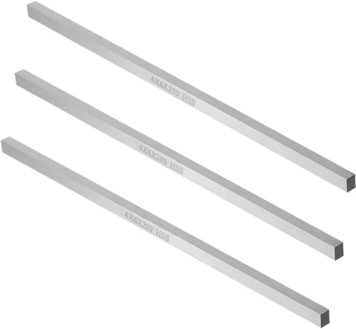 Vista 3 de XMHF 2 unids Torno HSS Square Herramienta de Corte Bits Bar Torno Rectangular Mosca Cortador Molino en Blanco 0.236x0.236x7.874 in