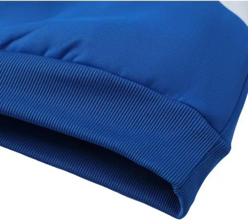 Vista 4 de Sudadera con capucha para hombre, diseño de panel multicolor, de forro polar, manga larga, para deportes