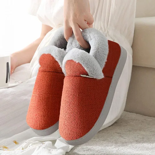Vista 2 de Husmeu Pantuflas acogedoras de dormitorio para mujer con forro polar de espuma viscoelástica, antideslizantes, con parte trasera cerrada