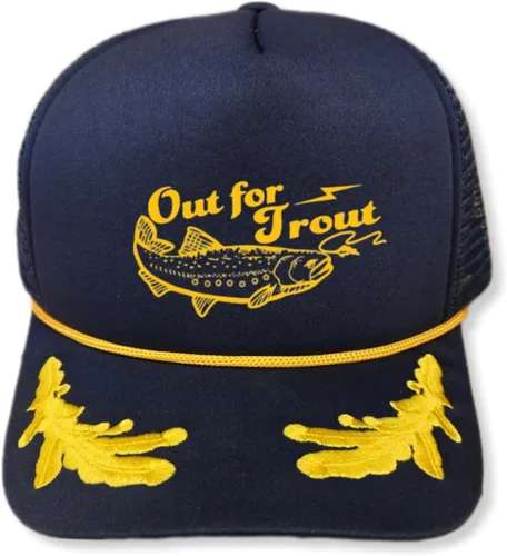 Vista 21 de ThatsRad Out for Trout Corduroy Snapback Sombrero Gorra Pesca con Mosca Pescador